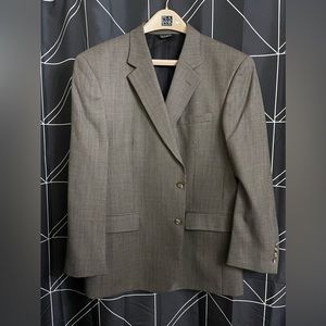 JoS. A. BANK Houndstooth 100% Wool Suit Jacket 46R Traveler’s Collection